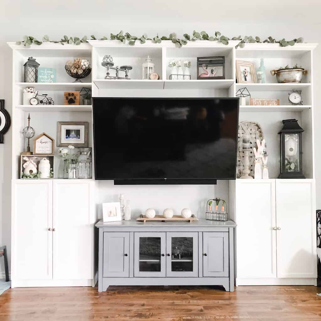 Charming TV Entertainment Center With Farmhouse