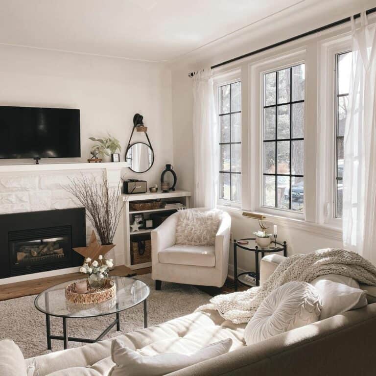 Charming and Cozy White Living Room Ideas