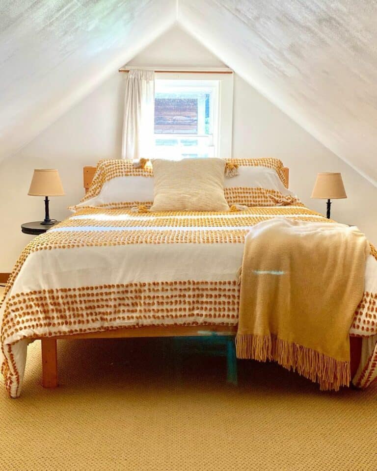 Cheerful Attic With Yellow Accents