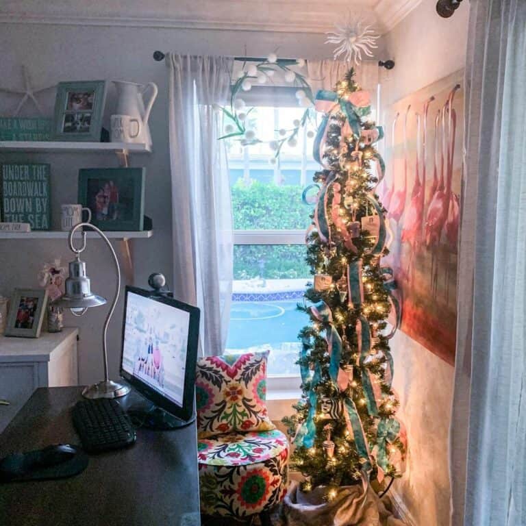 Christmas Tree in Home Office