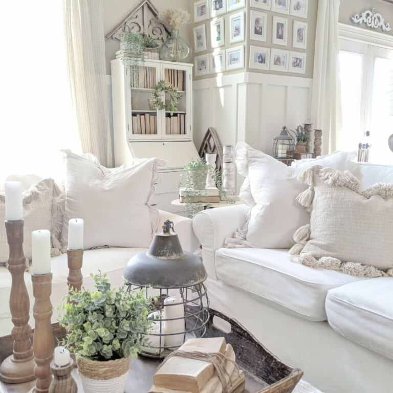 Classic All-white Living Room