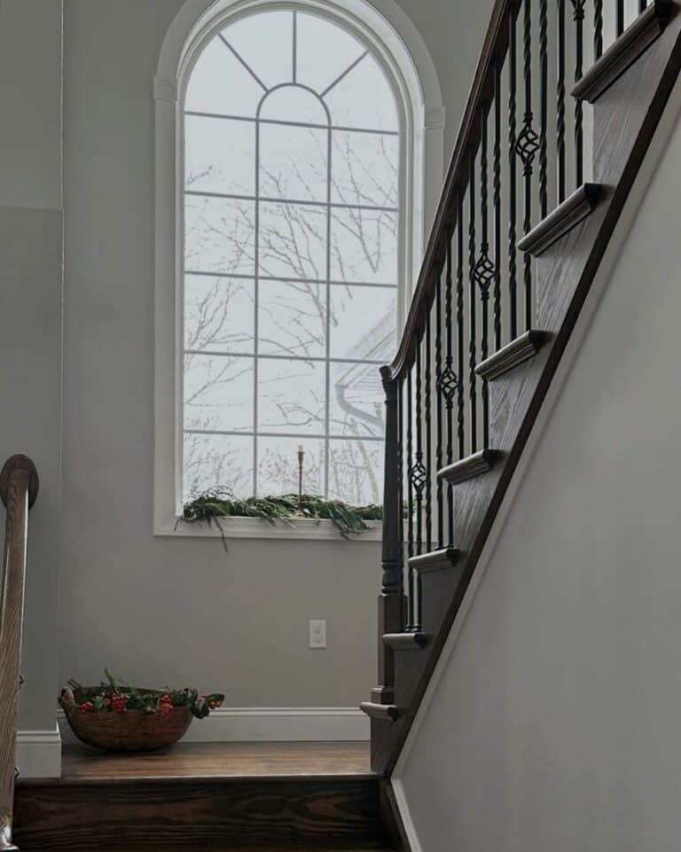 Classic Arched Stairwell Window
