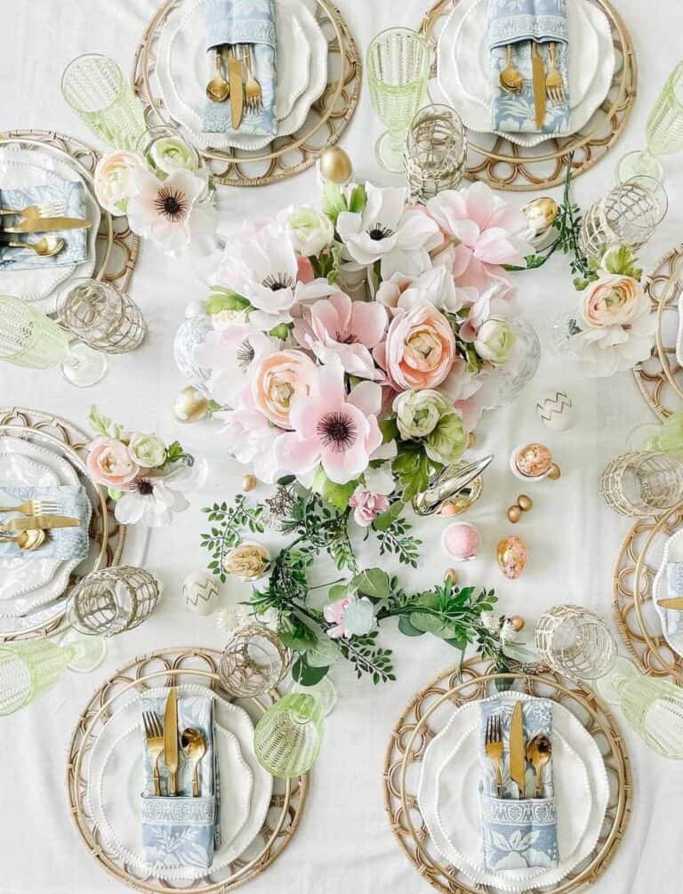 Classic Easter Table Décor With Floral Accents
