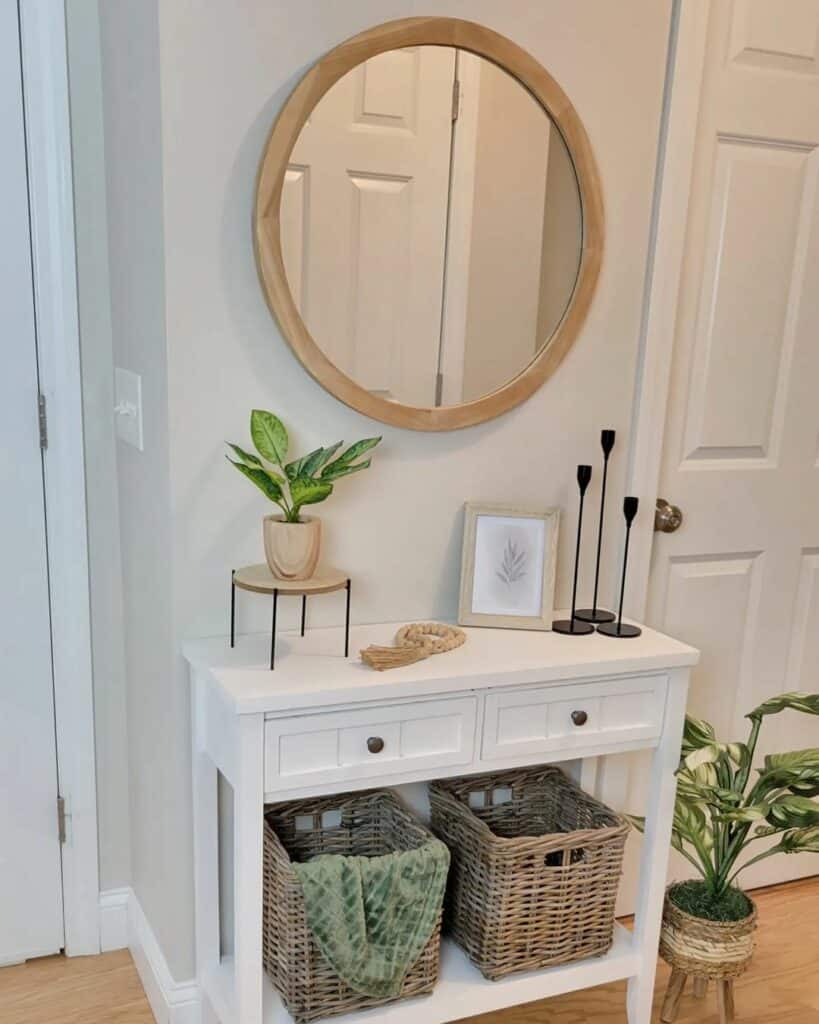 Classic Entryway With White Dresser