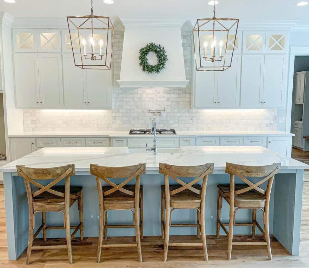 Coastal-style Kitchen With White Cabinets