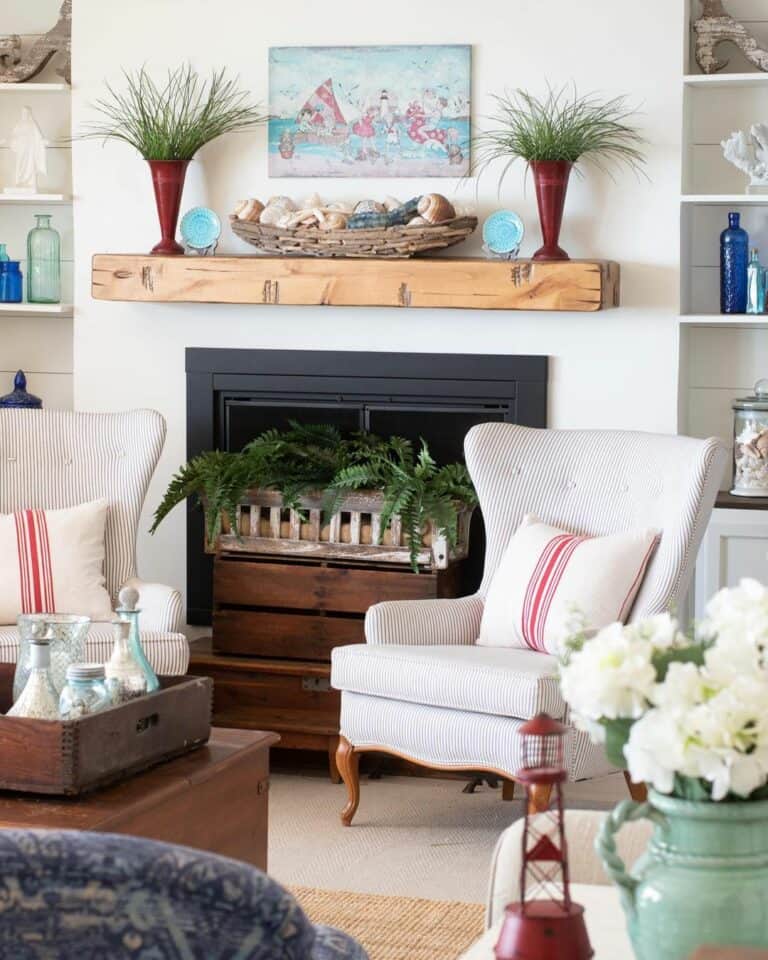 Colorful Coastal Living Room Inspiration