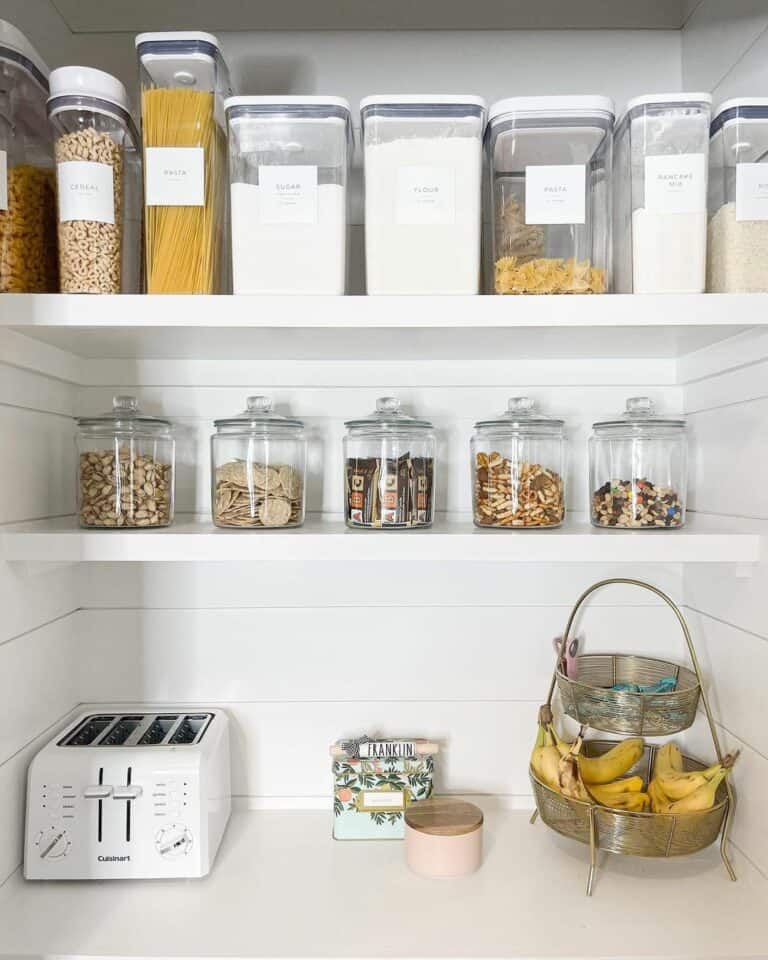 Compact Pantry With Two Shelves