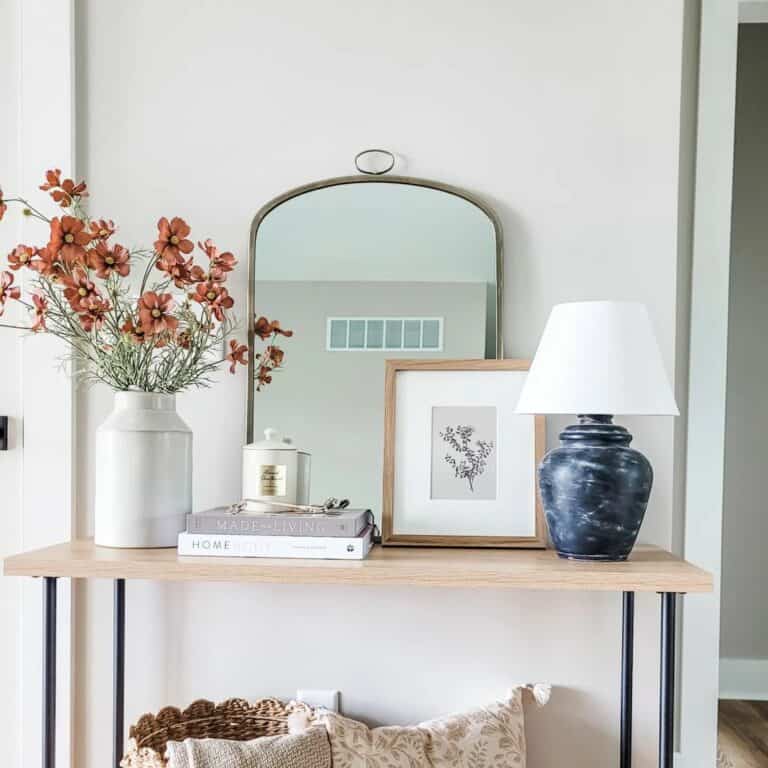 Console Styled With Transitional Décor