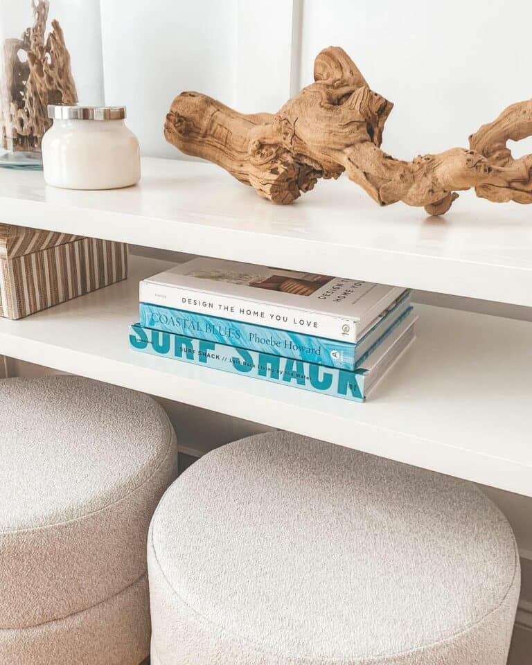 Console Table With Driftwood Décor