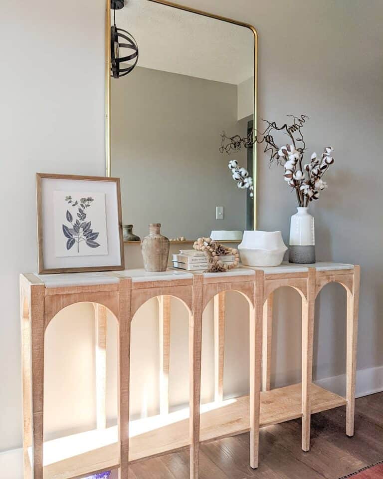Console Table With an Arched Design