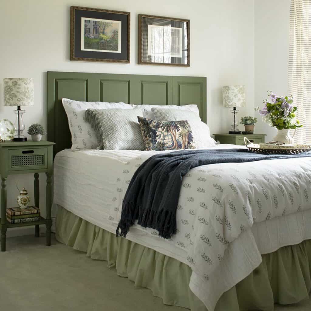 Cottage Bedroom With Wall Accents