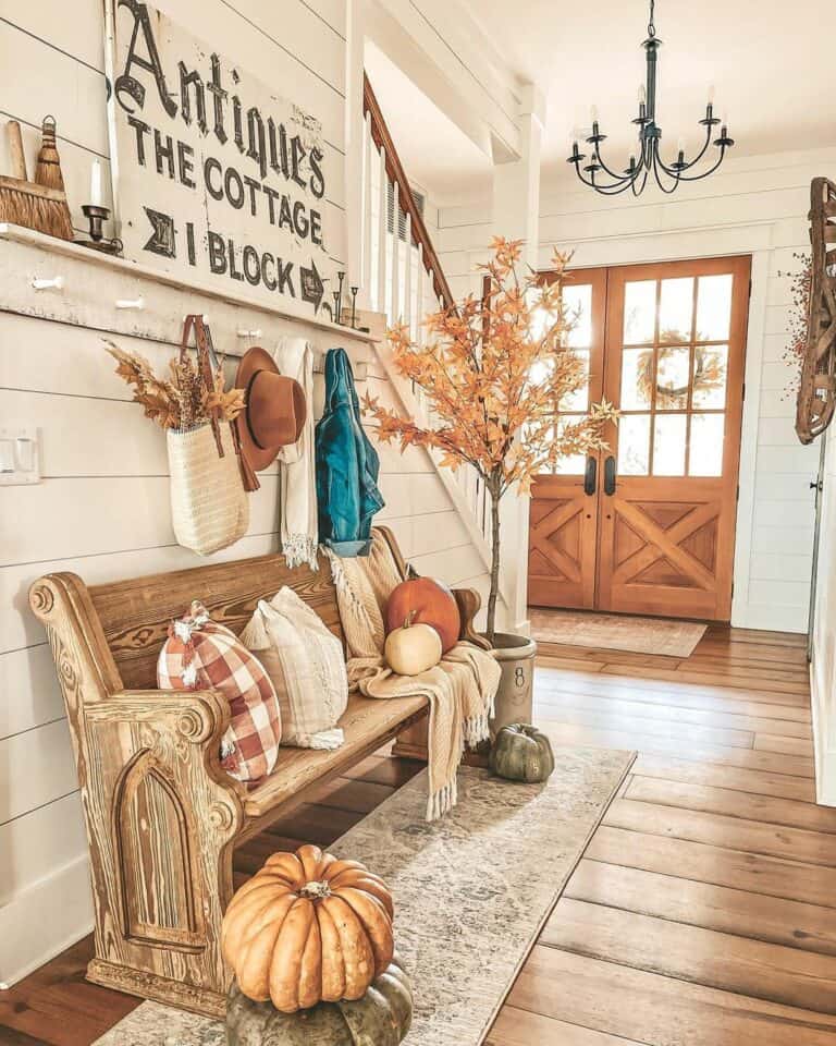 Cottage Charm With a Wooden Door