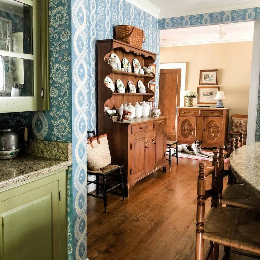 Cottage Kitchen With Wood Furniture