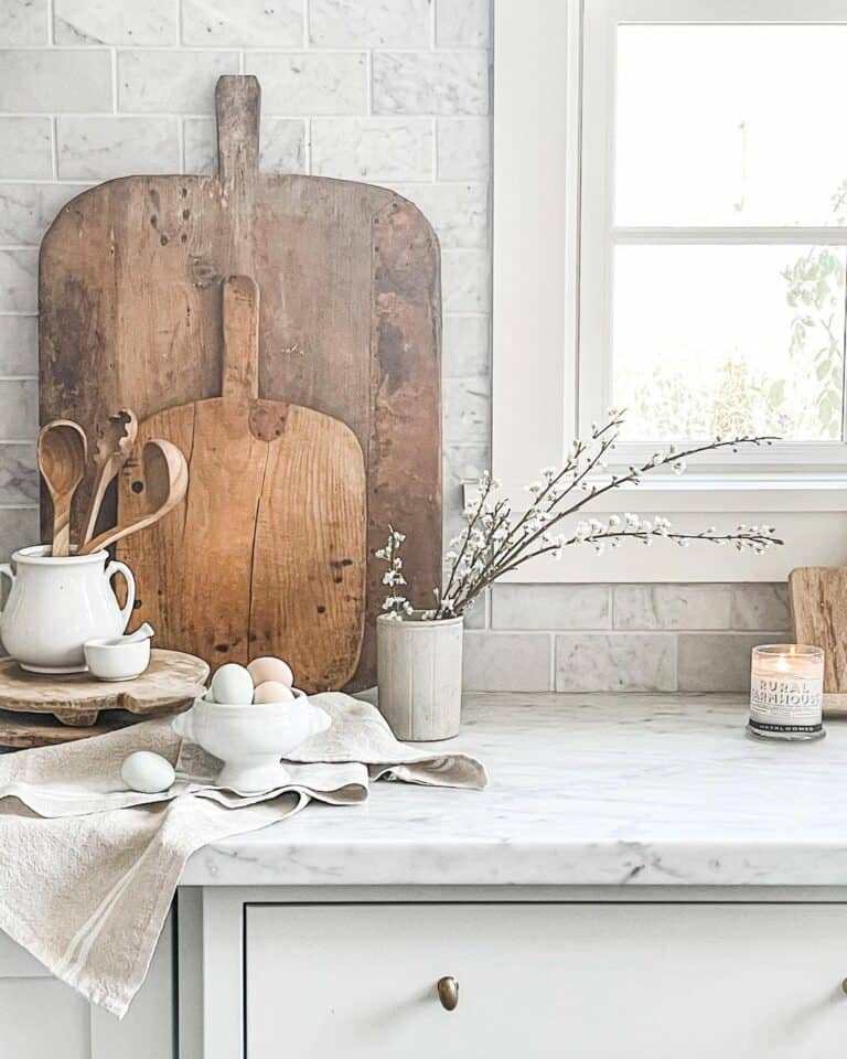 Country Kitchen With Wooden Accents