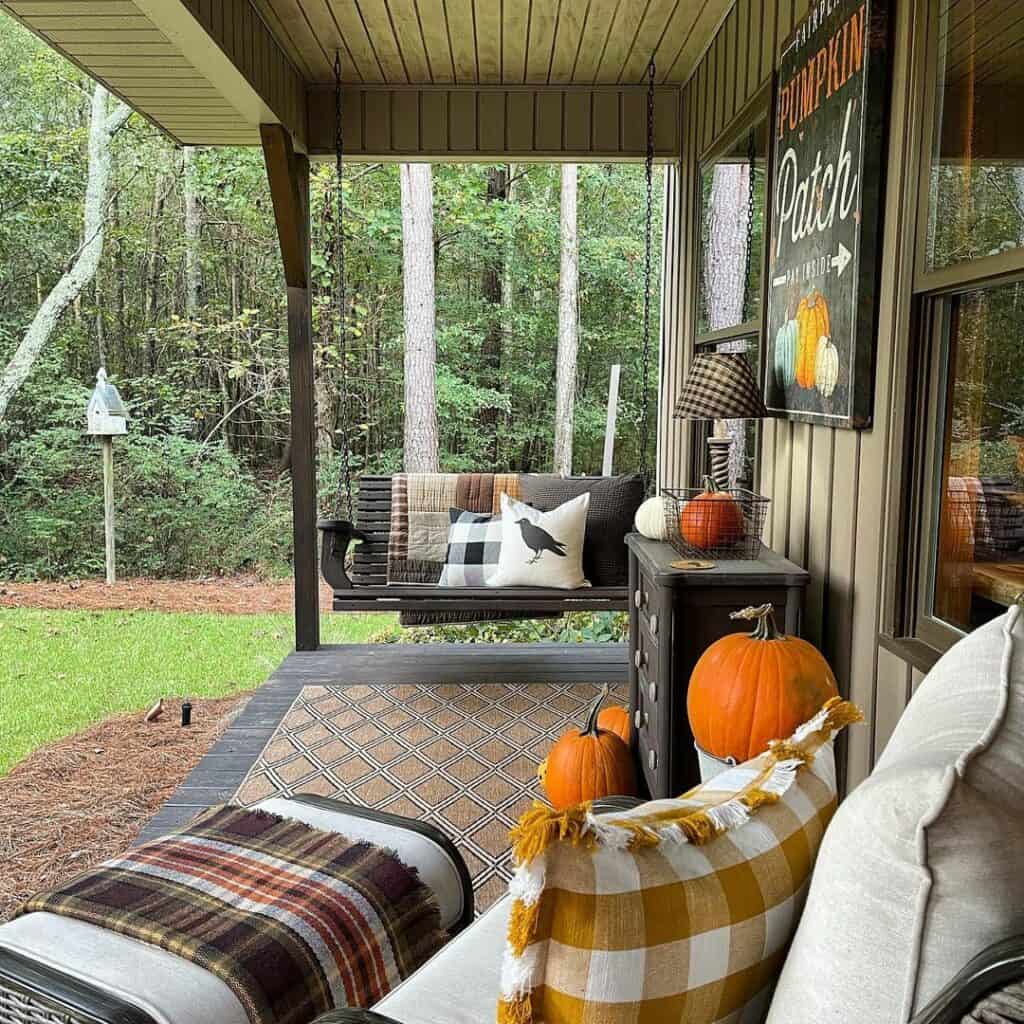 Cozy Autumnal Porch Design