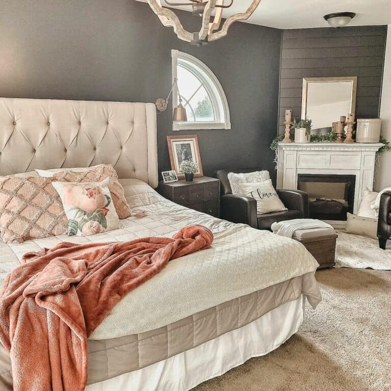 Cozy Bedroom With a Fireplace