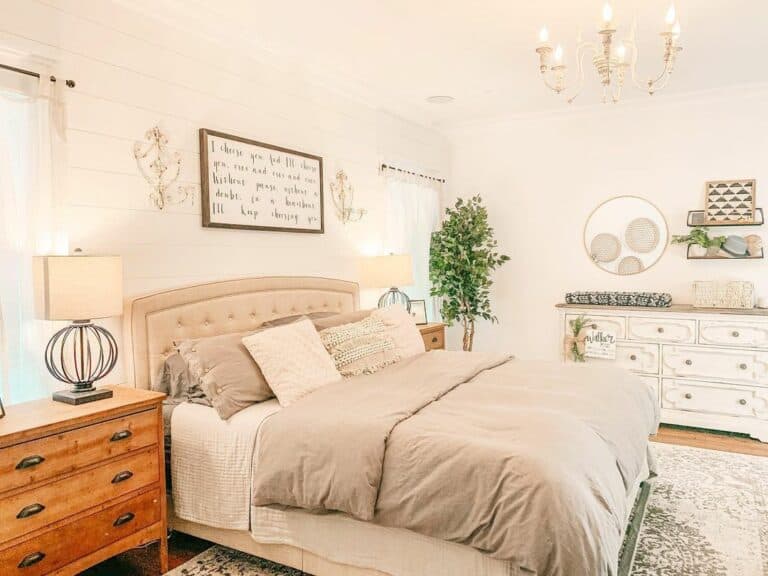 Cozy Neutral Master Bedroom Design