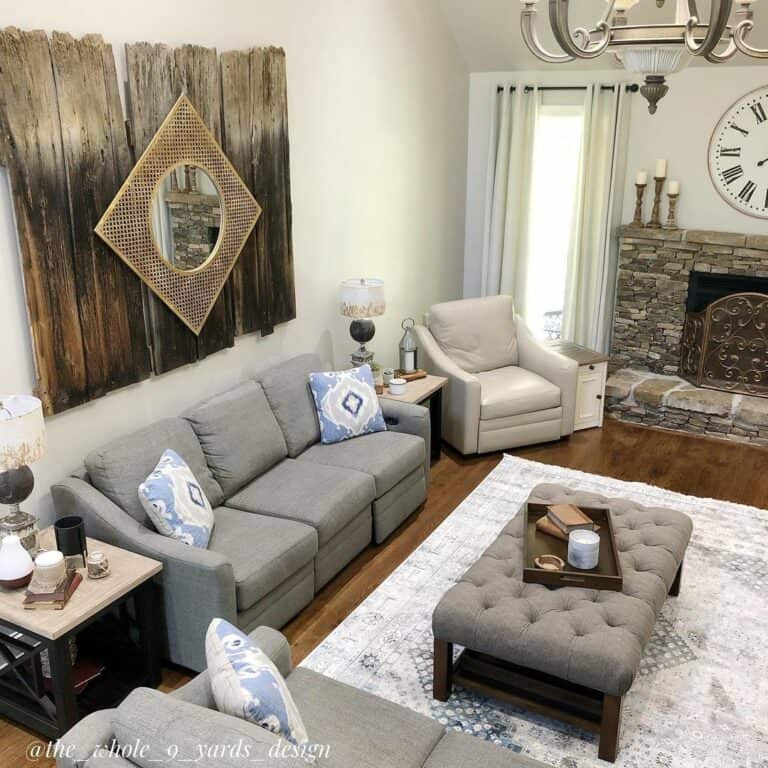 Cozy Rustic Farmhouse Living Room Ideas