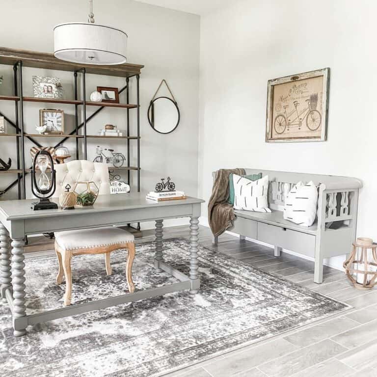 Decorative Items Organized on Shelves