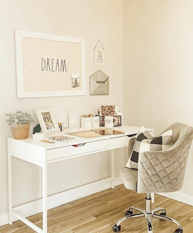 Dreamy Farmhouse Home Office Design