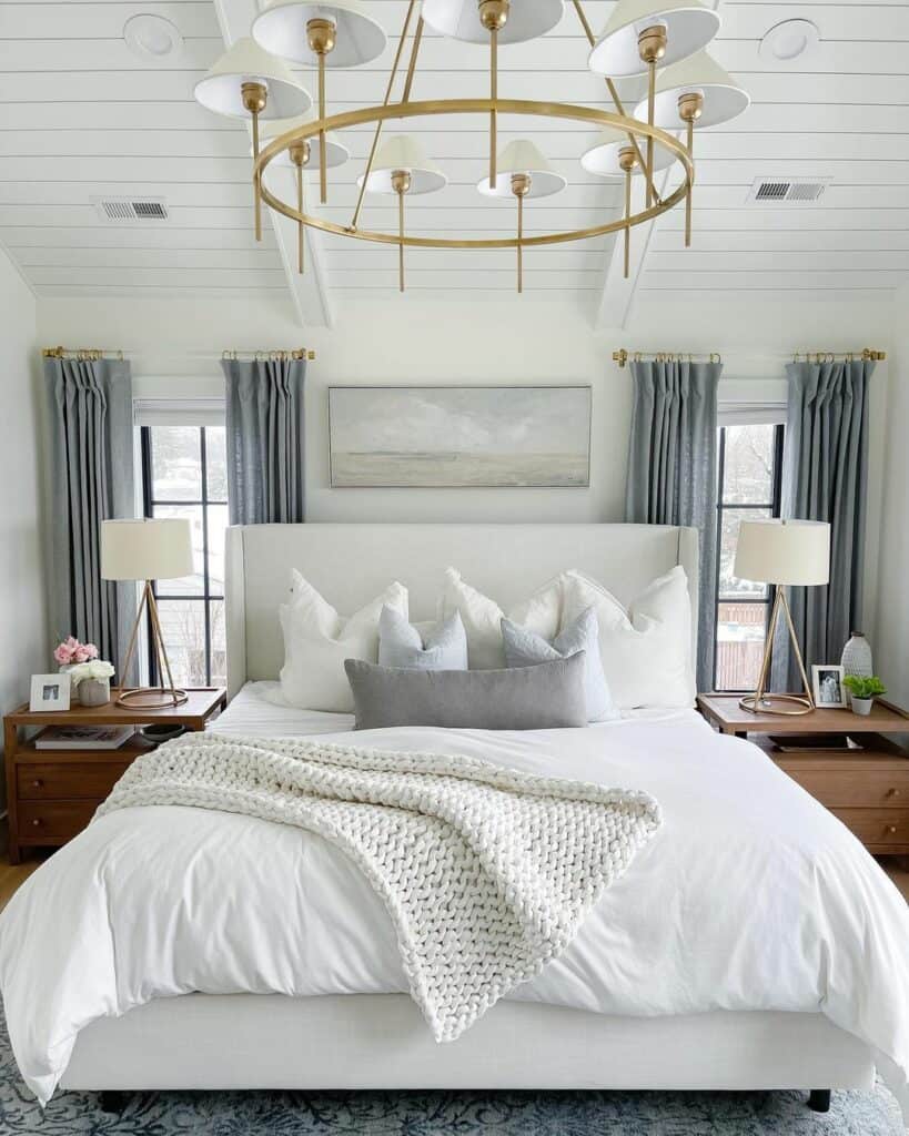 Dusty Blue Coastal Bedroom Idea