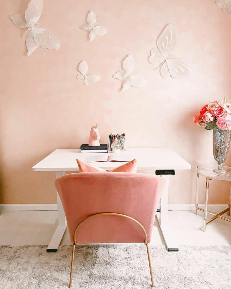 Enchanting Soft Pink Palette Home Office