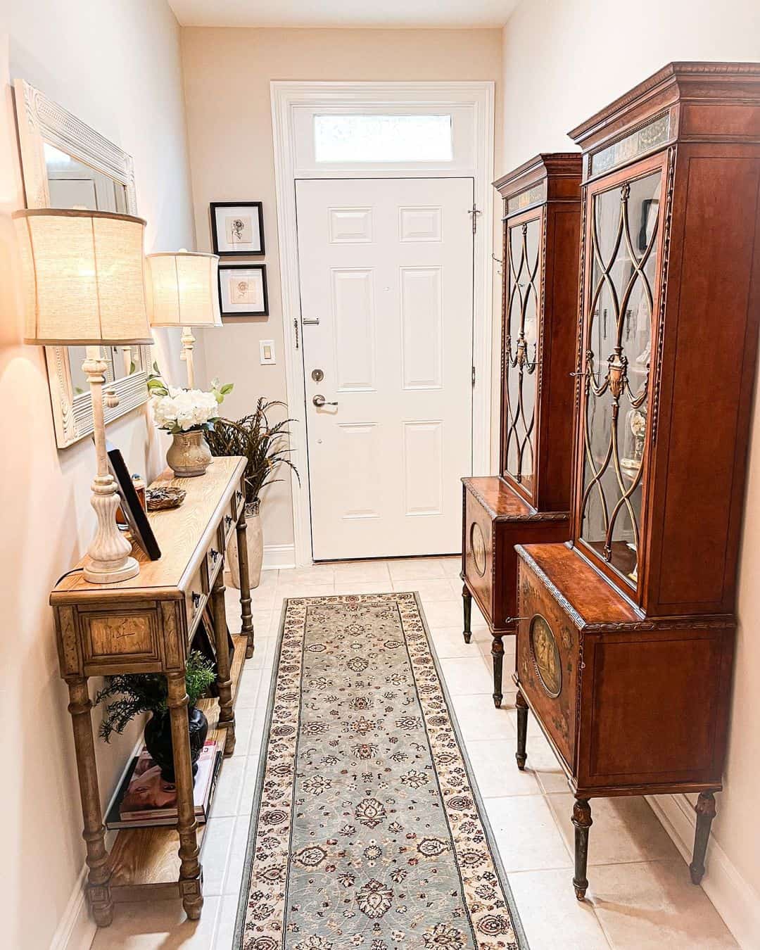 Entrance Hallway With Antique Wood Curio Soul & Lane