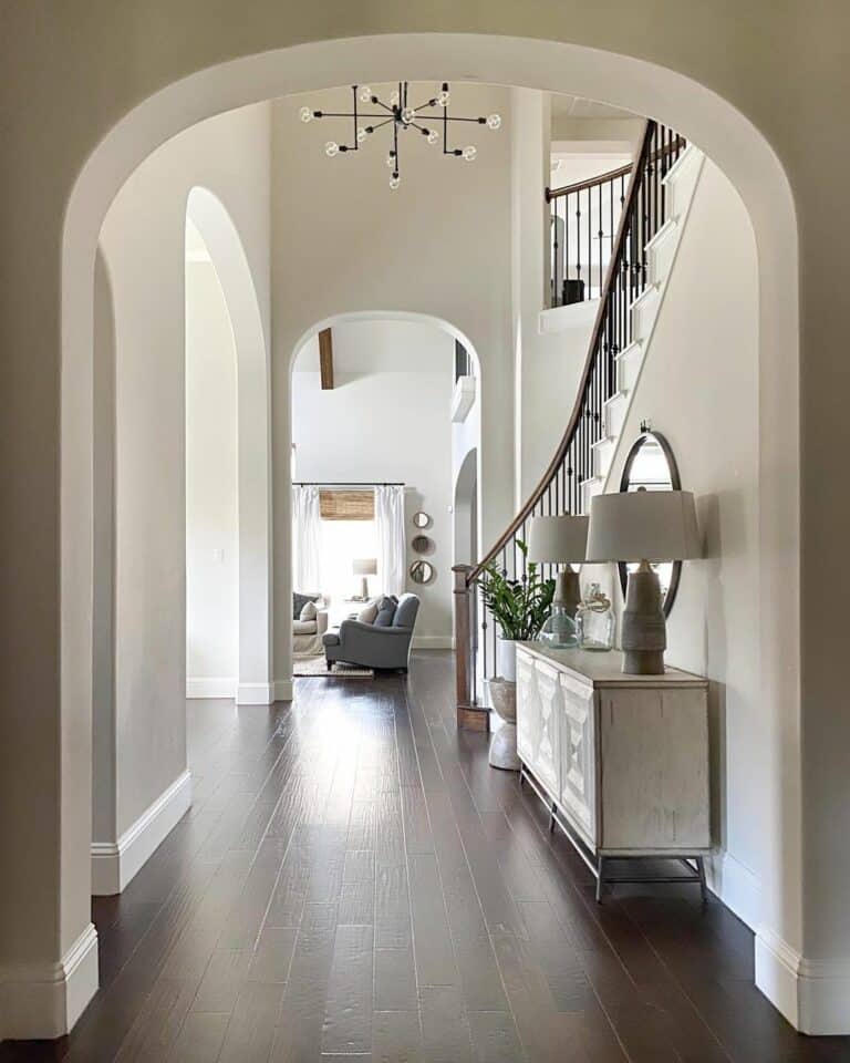 Entryway Surrounded by Arched Doorways