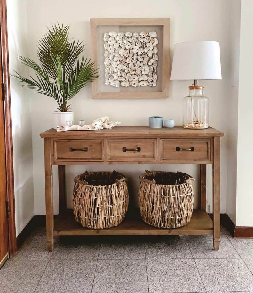 Entryway With Modern Coastal Décor