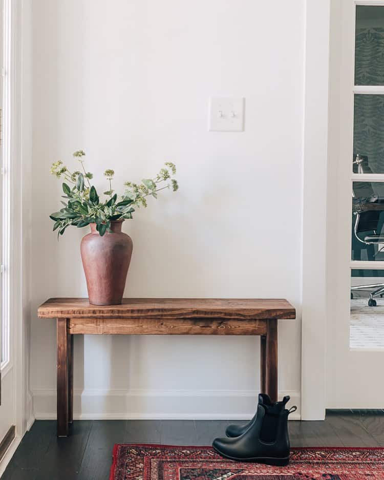 Entryway With Repurposed Wood Console