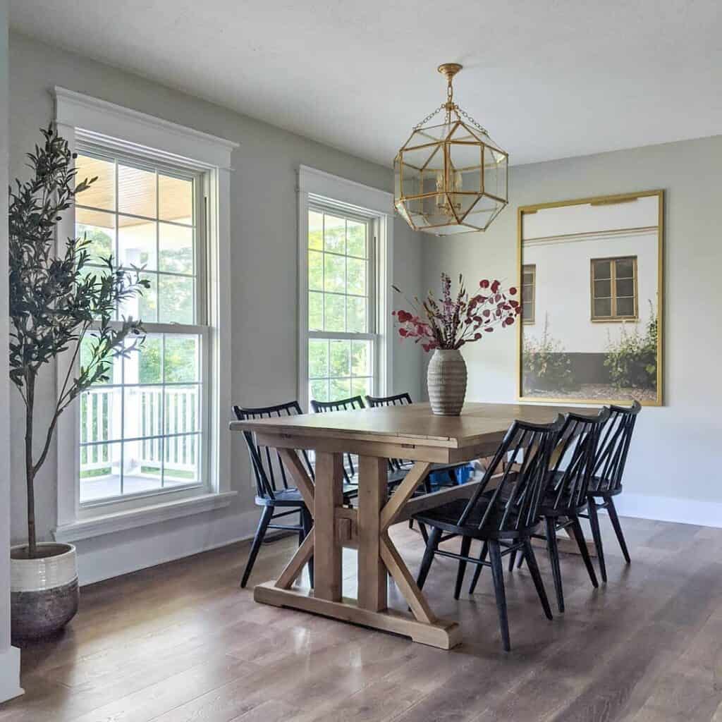 Exposed Dining Room Windows