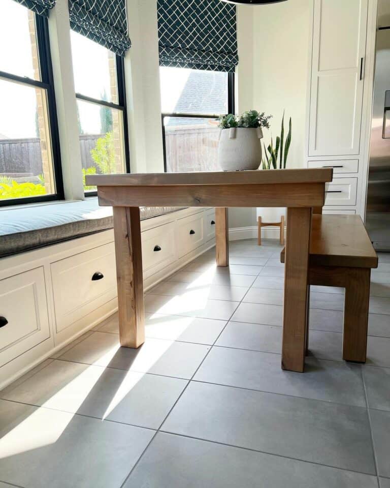 Extended Breakfast Nook Window Seating