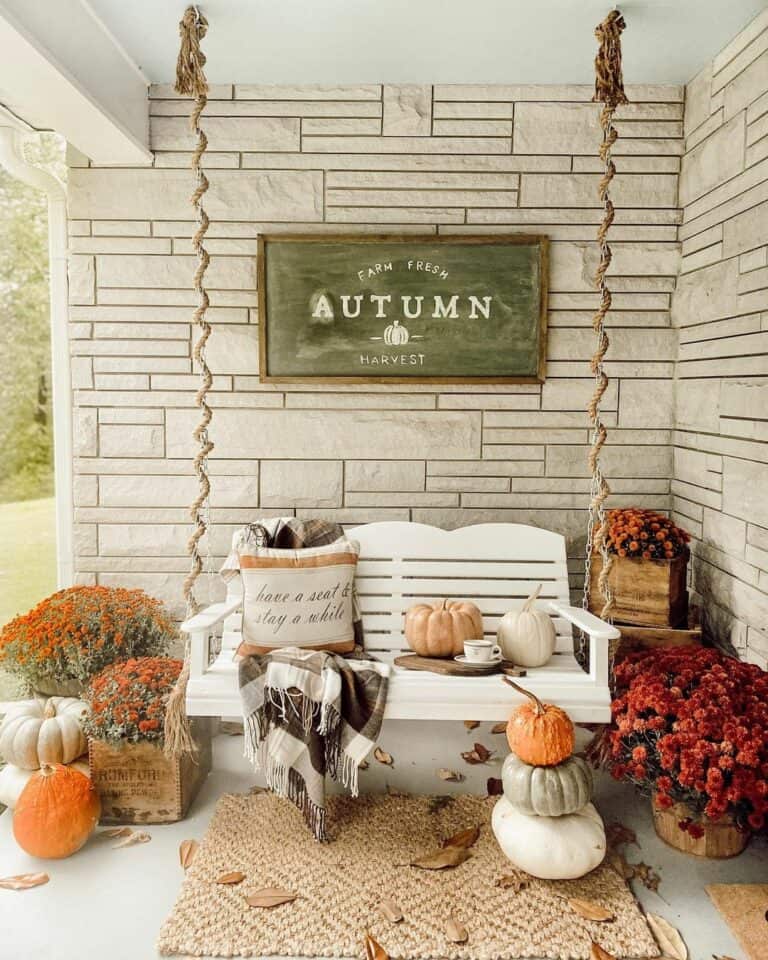 Fall Decorations for a Small Porch