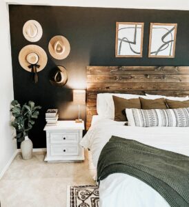 Farmhouse Bedroom With Wood Décor