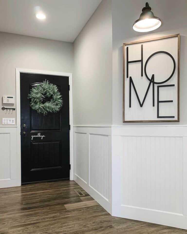 Farmhouse Entryway Update Using Sherwin Williams Paint