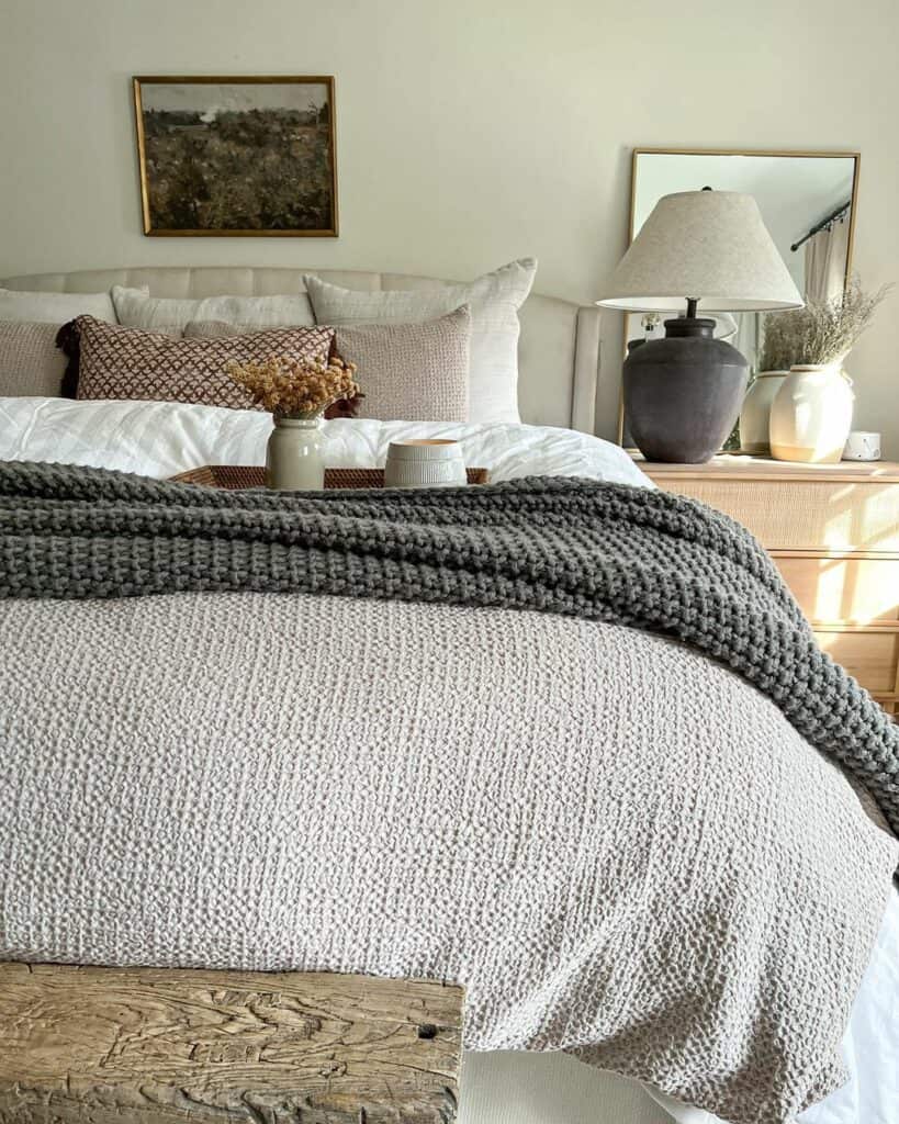 Farmhouse Luxury Master Bedroom With Neutral Tones