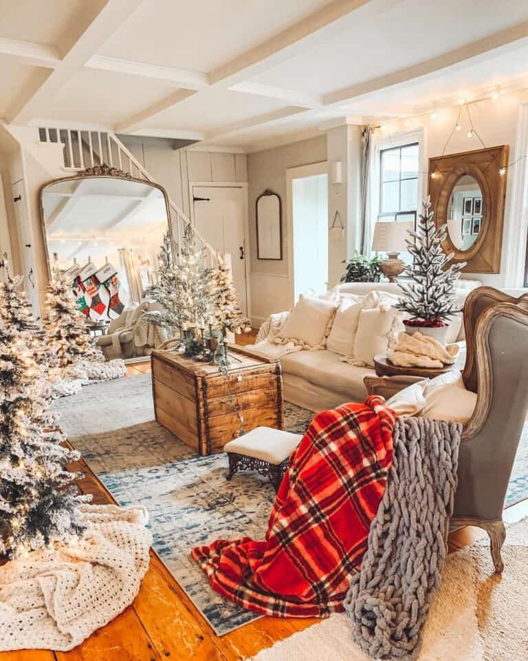Festive Farmhouse Living Room