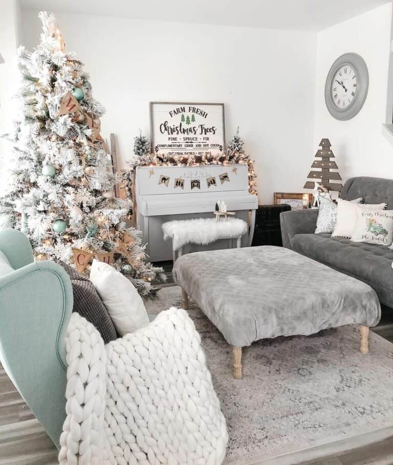 Festive Gray Dining Room