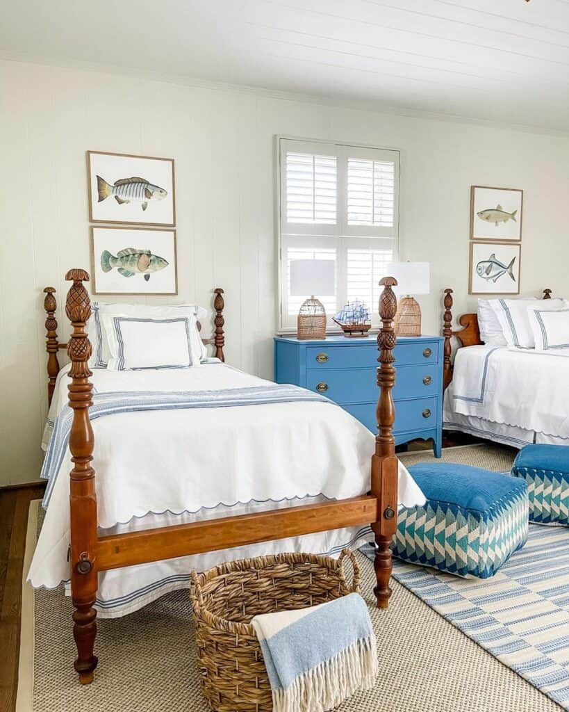 Fish-themed Room Coastal Bedroom Idea