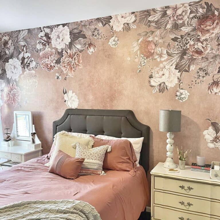 Floral Wallpaper and Vintage Furniture
