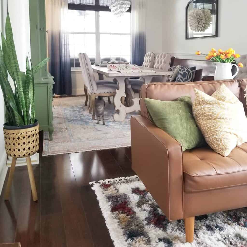 Formal Dining Room With Benjamin Moore White Dove Paint