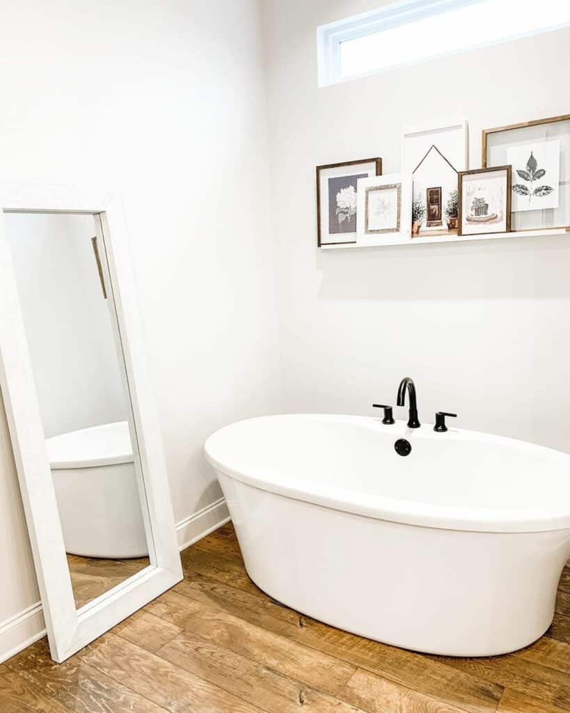 Freestanding Tub With Rustic Luxury Flooring Soul & Lane