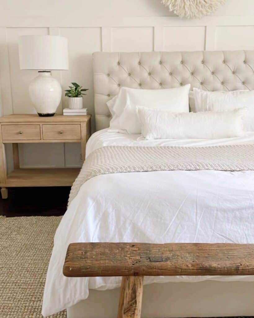 French Upholstery Color Ideas for a Neutral Bedroom