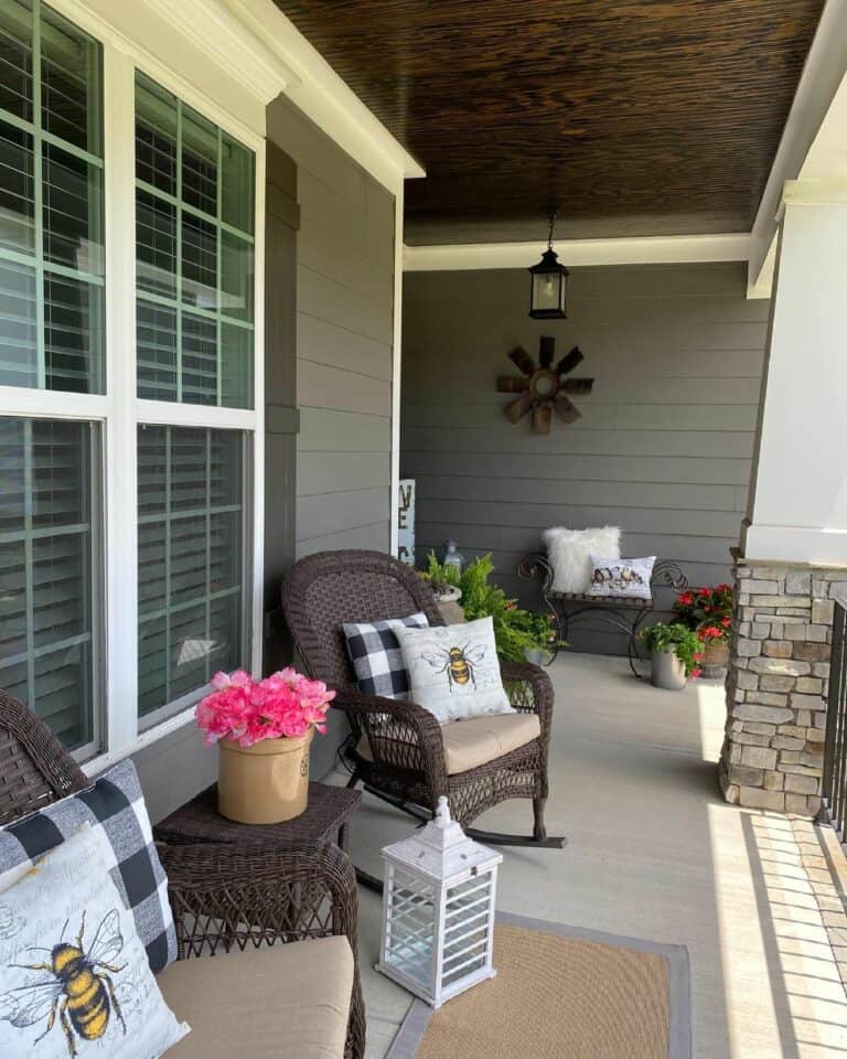 Front Patio With Serene Farmhouse Charm