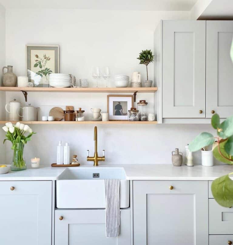 Functional Shelving Above the Sink