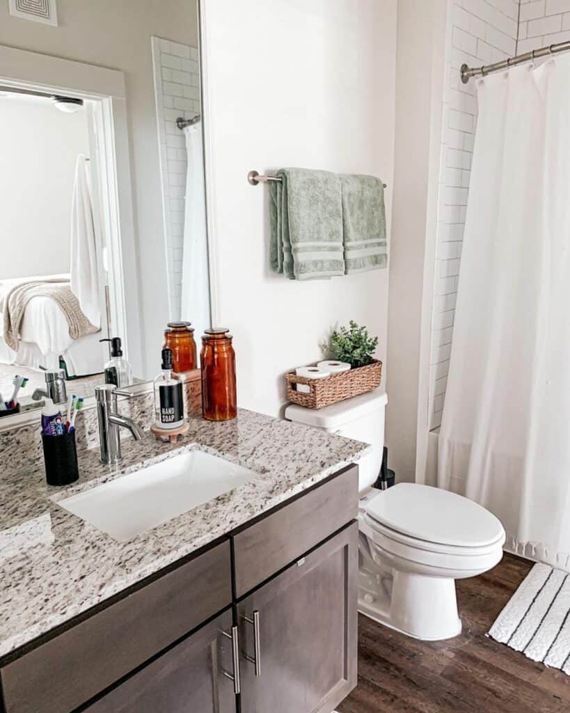 Granite Vanity Top With Brown Undertones