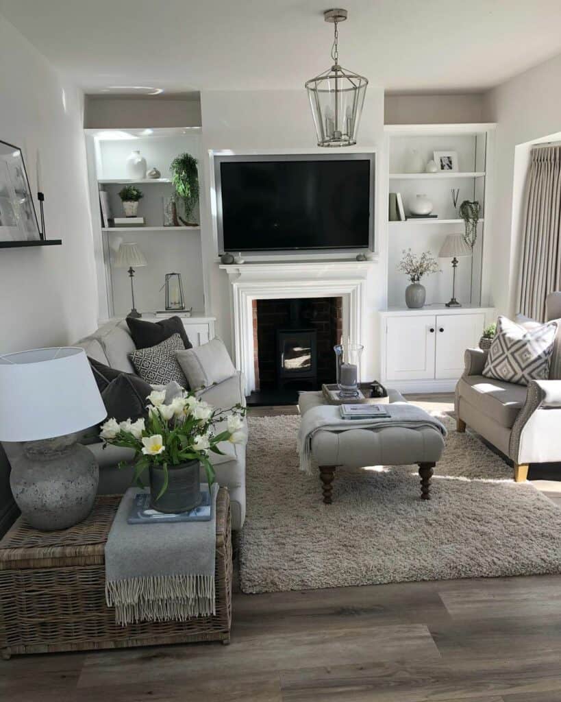 Gray TV Room Ideas With Cozy Vibe