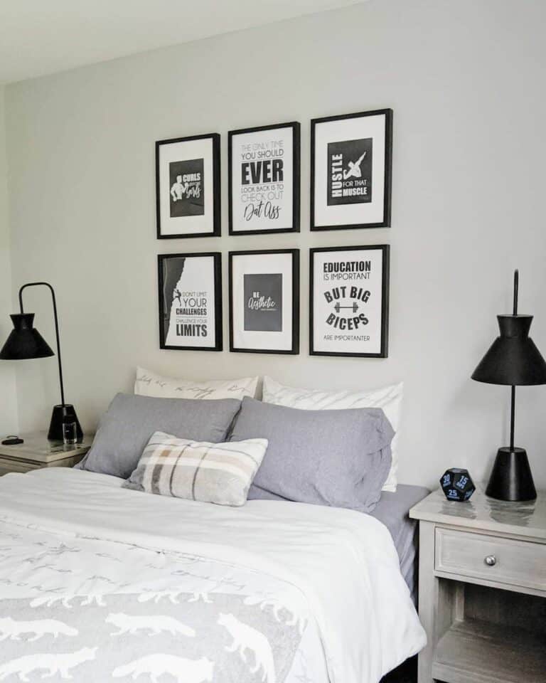 Gray and Black Modern Bedroom
