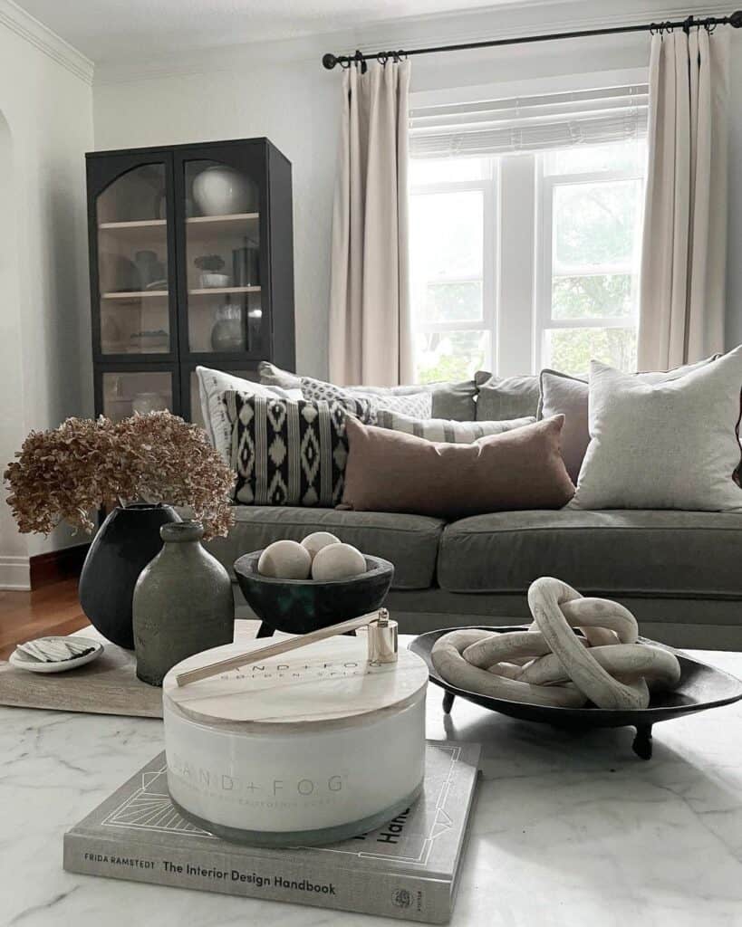 Grey Modern Farmhouse Living Room Couch