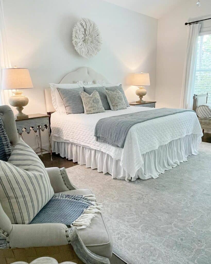 Grey and White Bedroom Styling